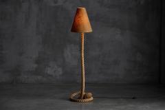 Rustic Rope Floor Lamp with Jute Shade France 1970s - 4342228