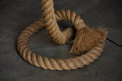 Rustic Rope Floor Lamp with Jute Shade France 1970s - 4342239
