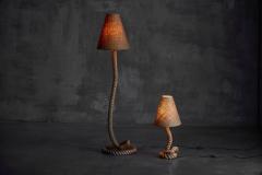 Rustic Rope Floor Lamp with Jute Shade France 1970s - 4342273