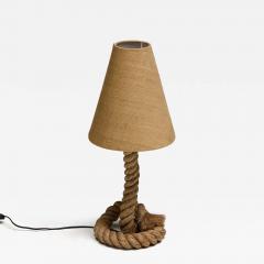 Rustic Rope Table Lamp with Jute Shade France 1970s - 4344328