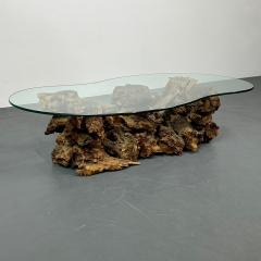 Rustic Rosewood Natural Coffee Cocktail Table Organic Form Mid Century Modern - 2947514