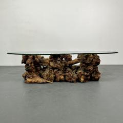 Rustic Rosewood Natural Coffee Cocktail Table Organic Form Mid Century Modern - 2947516