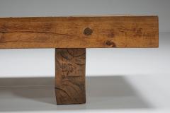 Rustic Solid Wood Coffee Table 1950s - 2150259