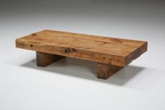 Rustic Solid Wood Coffee Table 1950s - 2150273