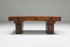 Rustic Solid Wood Craftsman Coffee Table 1950s - 2126064