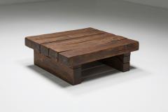 Rustic Solid Wood Craftsman Coffee Table 1950s - 2126072