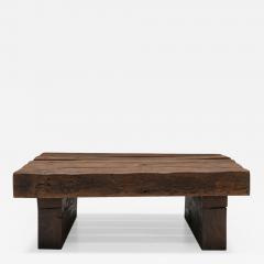 Rustic Solid Wood Craftsman Coffee Table 1950s - 2127115