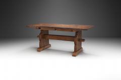 Rustic Solid Wood Dining Table Europe 19th Century - 3483497