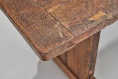Rustic Solid Wood Dining Table Europe 19th Century - 3483502