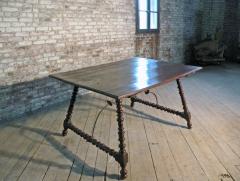 Rustic Spanish 18th Century Chestnut Dining or Center Table - 3348551