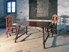 Rustic Spanish 18th Century Chestnut Dining or Center Table - 3348554