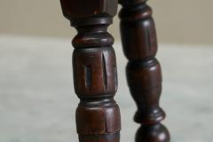 Rustic Stool or Side Table in Solid Turned and Carved Oak 19th Century - 4394961