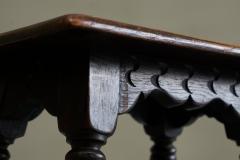 Rustic Stool or Side Table in Solid Turned and Carved Oak 19th Century - 4394979