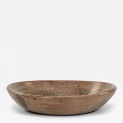 Rustic Swedish Turned Wooden Bowl in Waxed Finish - 3347923
