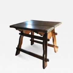 Rustic Swiss oak and pine square Rent Table - 4575967