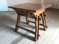Rustic Swiss or Austrian Oak and Fruit wood Square Rent Table - 4575972