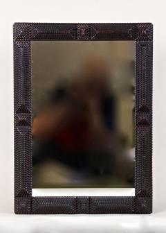 Rustic Tramp Art Wall Mirror Cabinet Austria circa 1890 - 3361472