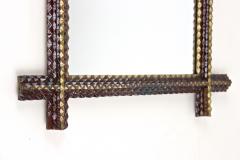 Rustic Tramp Art Wall Mirror Handcarved Late 19th Century Austria ca 1880 - 4235119