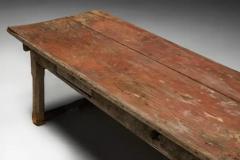 Rustic Travail Populaire Dining Table France Early 19th Century - 3491815