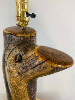 Rustic Tree trunk Shaped Table Lamp in Organic Modern Design Made of Maple Wood - 2867302