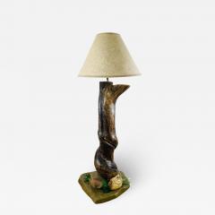 Rustic Tree trunk Shaped Table Lamp in Organic Modern Design Made of Maple Wood - 2901946