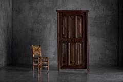 Rustic Vernacular Hand Carved Oak Door France Early 19th Century - 4706737