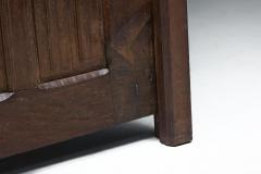 Rustic Vernacular Hand Carved Oak Door France Early 19th Century - 4706780