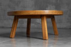 Rustic Vernacular Round Oak Coffee Table Europe Mid 20th Century - 4790797