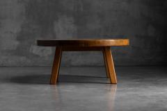 Rustic Vernacular Round Oak Coffee Table Europe Mid 20th Century - 4790845