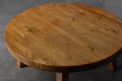Rustic Vernacular Round Oak Coffee Table Europe Mid 20th Century - 4790850