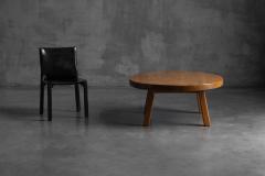 Rustic Vernacular Round Oak Coffee Table Europe Mid 20th Century - 4790855