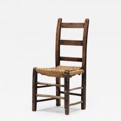 Rustic Wabi Sabi Rattan Chair 1940s - 2625348