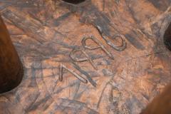 Rustic Wabi Sabi Round Wooden Coffee Table 1950s - 2598523