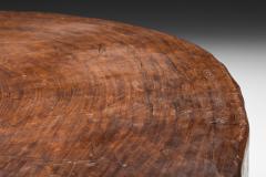 Rustic Wabi Sabi Round Wooden Coffee Table 1950s - 2598525