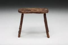 Rustic Wabi Sabi Stool Four Legged France 1940s - 3405599