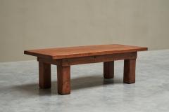 Rustic Wabi Sabi Style Coffee Table in Solid Oak 1960s - 4468622