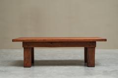 Rustic Wabi Sabi Style Coffee Table in Solid Oak 1960s - 4468747