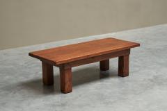 Rustic Wabi Sabi Style Coffee Table in Solid Oak 1960s - 4468749