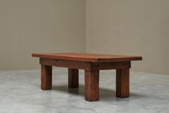 Rustic Wabi Sabi Style Coffee Table in Solid Oak 1960s - 4468750