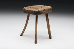 Rustic Wabi Sabi Tripod Stool 1950s - 2621570