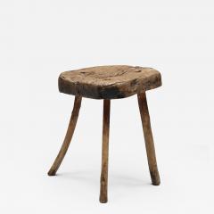 Rustic Wabi Sabi Tripod Stool 1950s - 2625347