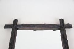 Rustic Wall Mirror Black Forest Hand Carved Austria circa 1880 - 3724407