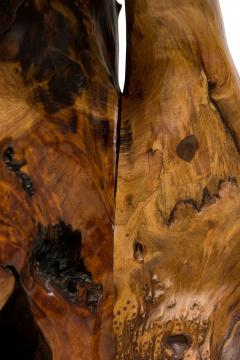 Rustic Wooden Tree Stump Burled Side Table with Organic Scalloped Shaped Top - 4669476