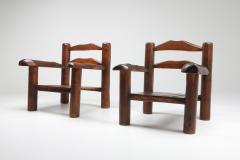 Rustic Wooden Wabi Sabi Lounge Chairs 1950s - 1248836