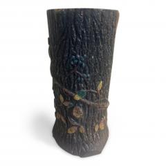 Rustic porcelain faux tree trunk umbrella stand - 4695068