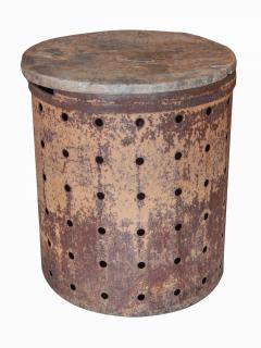 Rusty Metal Drum Table - 1017489