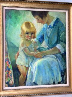 Ruth Mary Hallock Mother and Child in Tender Moment Female Illustrator Golden Age - 3426020