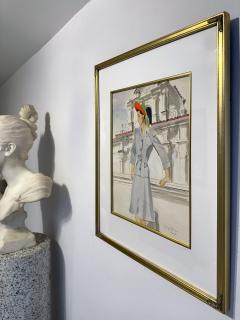 Ruth Sigrid Grafstrom Fashion Model Illustration Perhaps for Vogue Magazine - 4238897