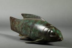 Ryohei Saku Japanese Bronze Carp - 3784734