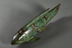 Ryohei Saku Japanese Bronze Carp - 3784817